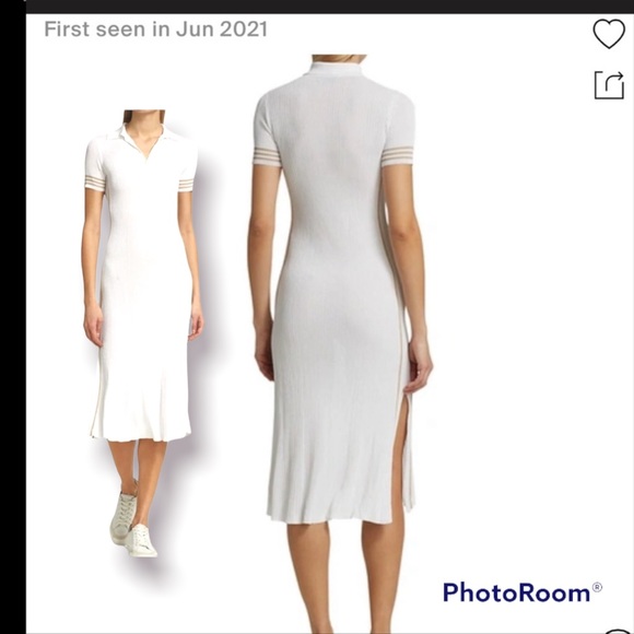 Rag&Bone Ribbed Polo Midi Dress - Picture 5 of 6
